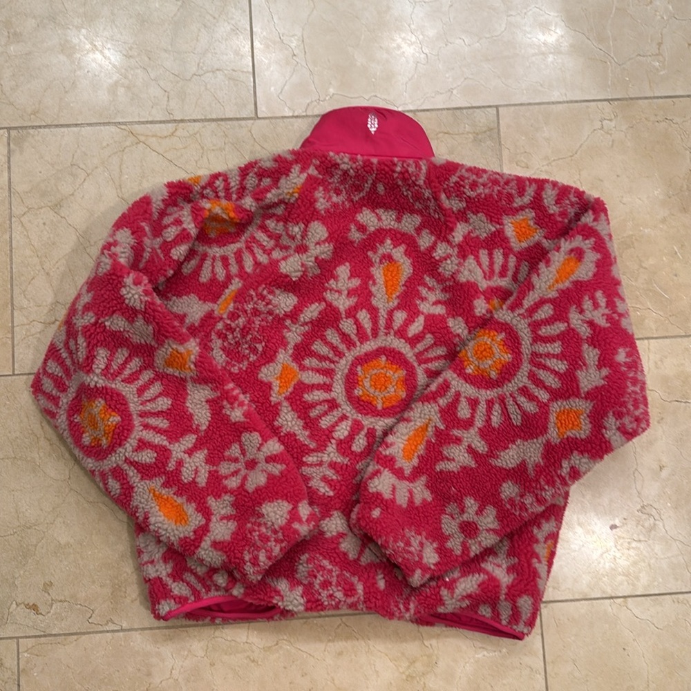 Free people movement hit the slopes button up fleece jacket hot pink xs - Picture 7 of 8